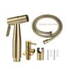 Stainless Steel Bidet Sprayer Set Toilet Wall Mounted Single-tube Handheld Sprayer with Explosion Proof Hose