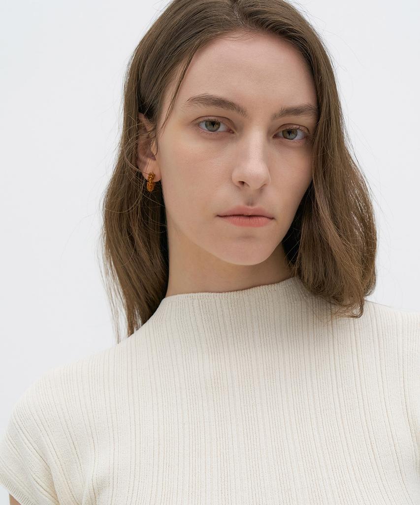 LAMEREI Holgament High Neck Ribbed Knit[Lmbfsu24Kn4252]-3Color