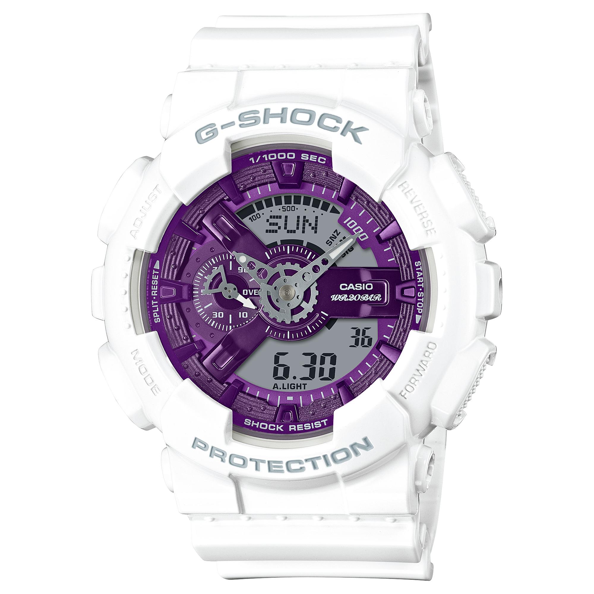 

Casio Men s Resin 200M Water Resistant Digital Shock Resistant Quartz Watch GA-110WS-7A белый