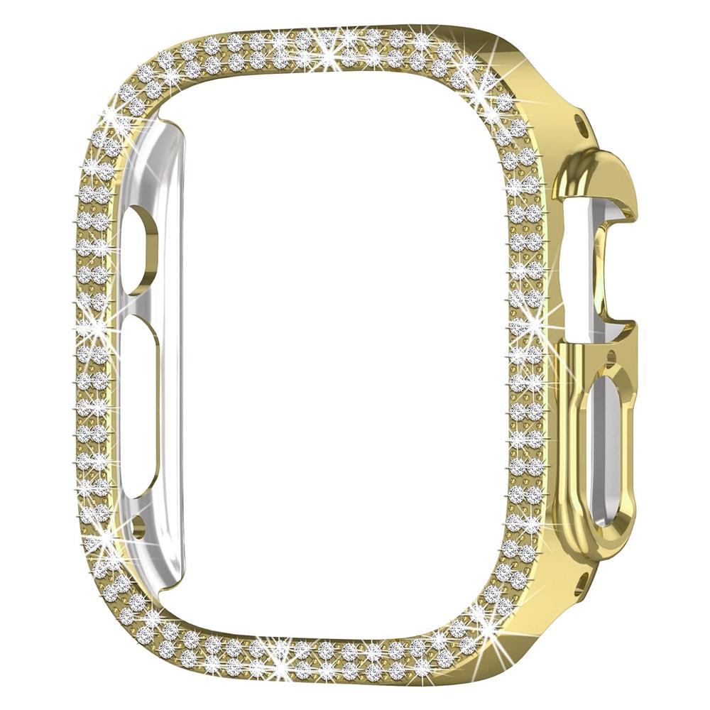 Diamond Cover For Apple Watch Case Ultra/Ultra 2 49mm Accessories Protector Diamond Hard PC Bumper Frame iWatch Protective Cases
