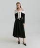REORG Pap Tuck Flare Skirt Black
