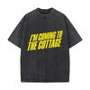 Im Coming To The Cottage Yellow Typography Distressed Vintage Oversized Streetwear Tops for Coffee Dates