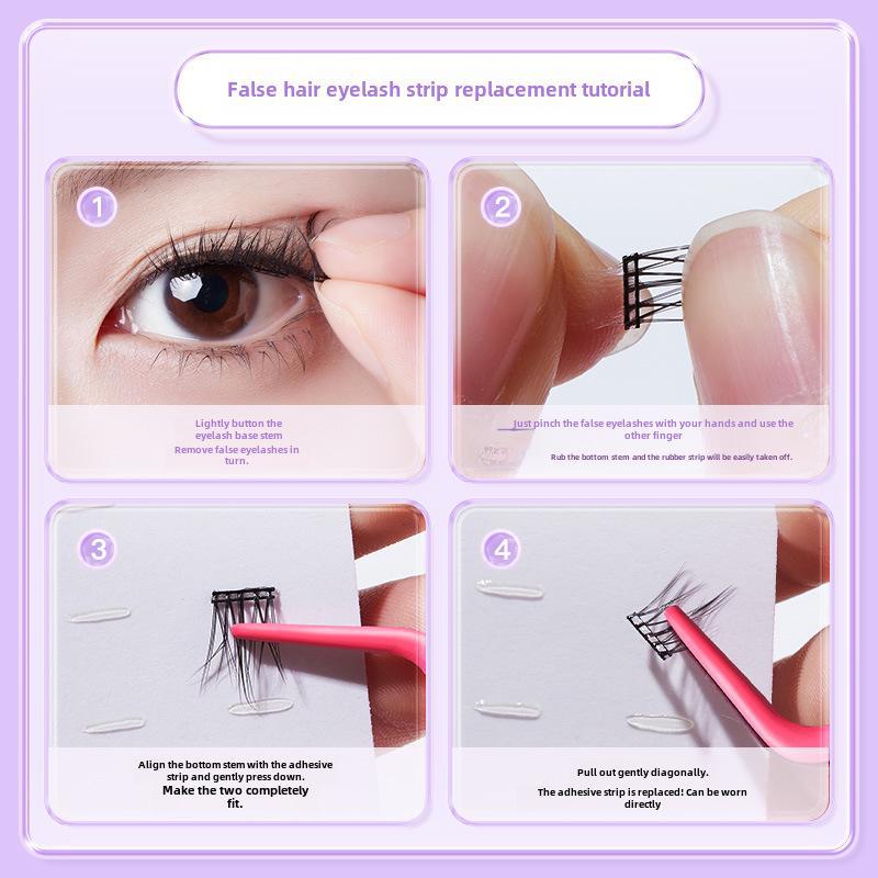 BQI Waterproof, Sweat-proof Adhesive Strips Feature a Temperature-sensitive, Reusable Jelly for Effortless False Eyelash Application.