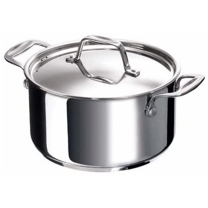 Faitout Chef en inox + couvercle - tous feux - D: 24 cm