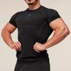Men's Short Sleeve Gym Sports T-Shirt: Elastic, Crew Neck, Fashion Printed, Fitness Running Training Top