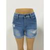 Streetstyle-Denimshorts mit ausgefranstem Saum und geradem Bein