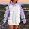 Women's Long Sleeve Oversized Oversized Raglan Sleeve Women's Hooded Fleece Sweatshirt
