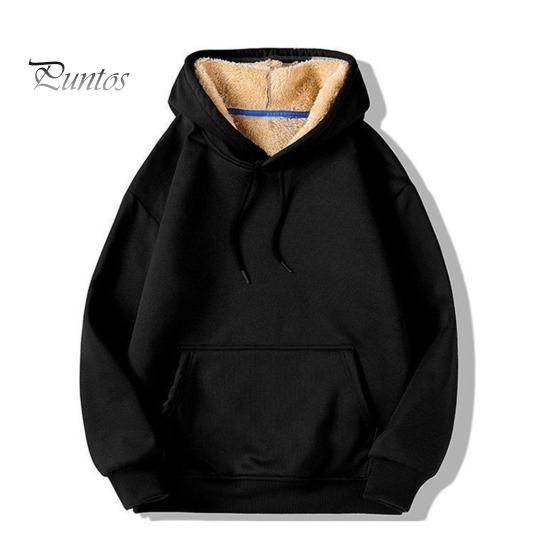 

Женская толстовка с капюшоном на осень-зиму с толстой флисовой подкладкой, с длинными рукавами и карманом, однотонная, свободная, эластичная, на завязках, спортивная куртка M чёрный