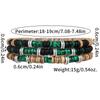 New Original Design Retro Ethnic Style Green Peacock Coconut Shell Personalized Fashion Handmade Beaded Men and Women Stacked Bracelet