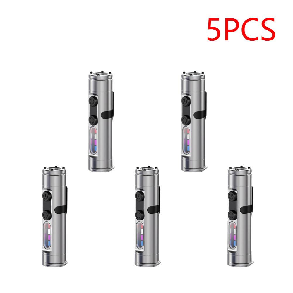 Mini Flashlight EDC Portable Strong Light Outdoor Flashlight Maintenance Work Searchlight LED Magnetic Super Bright Flashlight