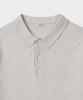 Teildeon Dickie Short Sleeve Boucle Yarn Knit Polo Shirts Light Gray
