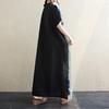 DIMANAF 2025 Summer Plus Size Dress Basic Women Loose Long Vintage New Oversized Floral Dress Maxi