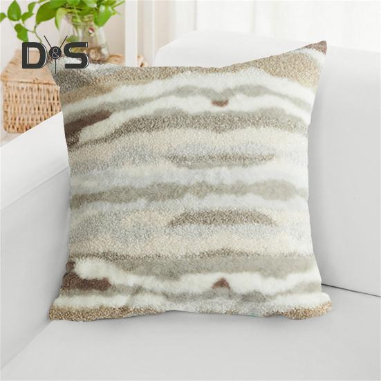Fronha de Almofada Texturizada Fecho de Zíper Oculto Fronha de Almofada de Pelúcia Fronha de Almofada para Decoração de Sofá de Sala de Estar Quarto