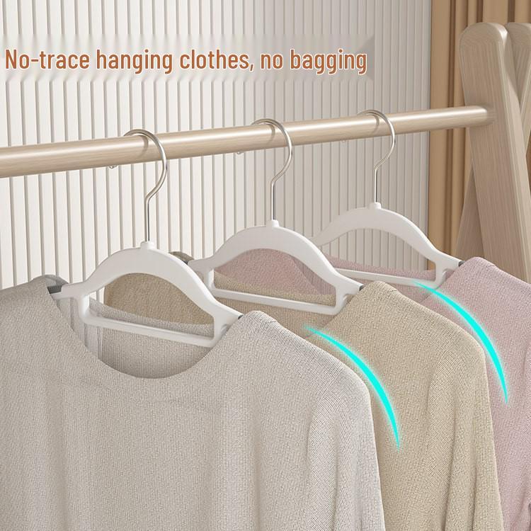 Non-Slip Narrow Short Neck Clothes Hanger with Anti-Shoulder Design