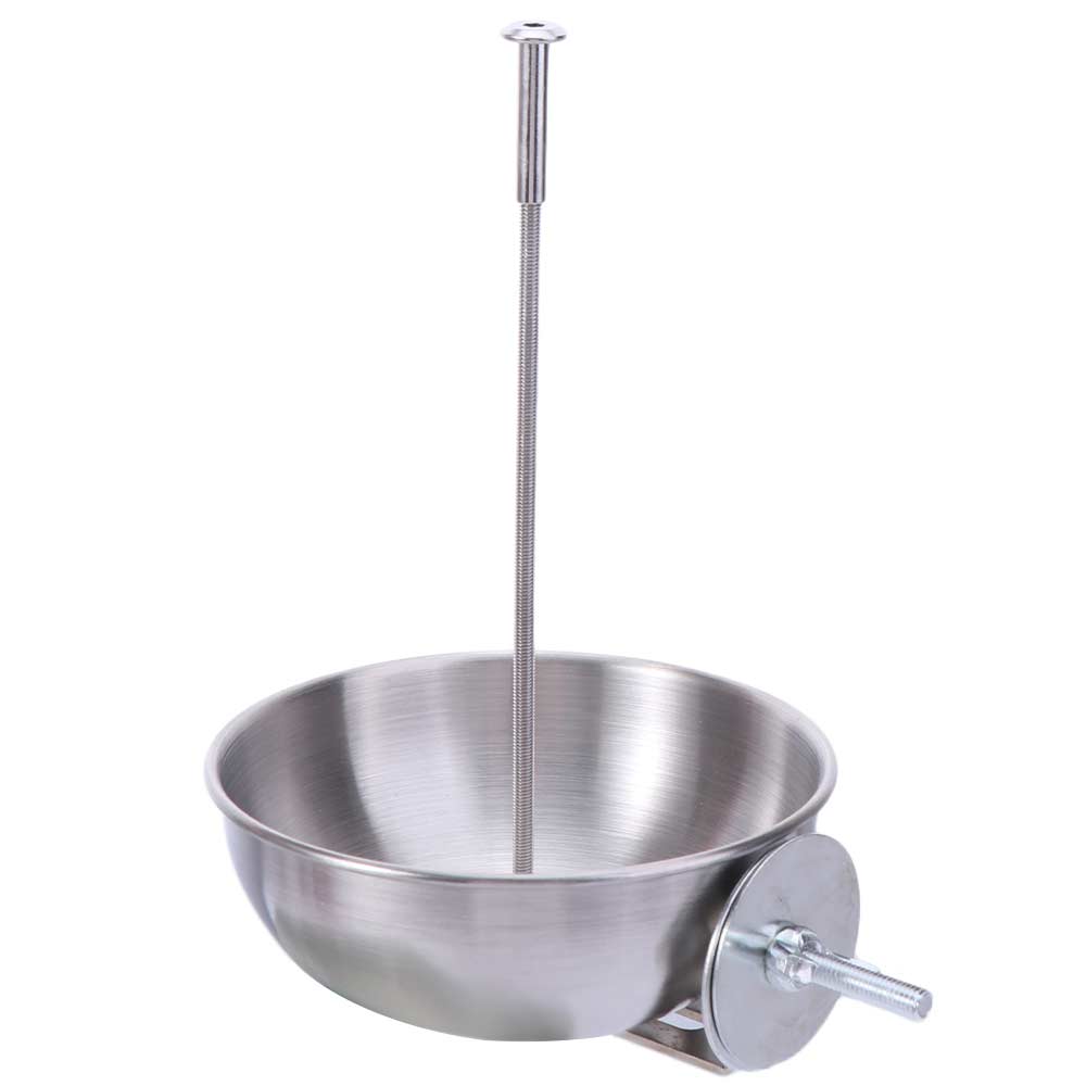 Splash-Proof Bird Food Holder Stainless Steel Vegetable Skewer Parrot Feeder Pet Container