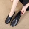 Vintage Handgemachte Schuhe Leder Ballerinas Damenschuhe Flacher Einstieg Freizeit Mode Damenschuhe Große Größen