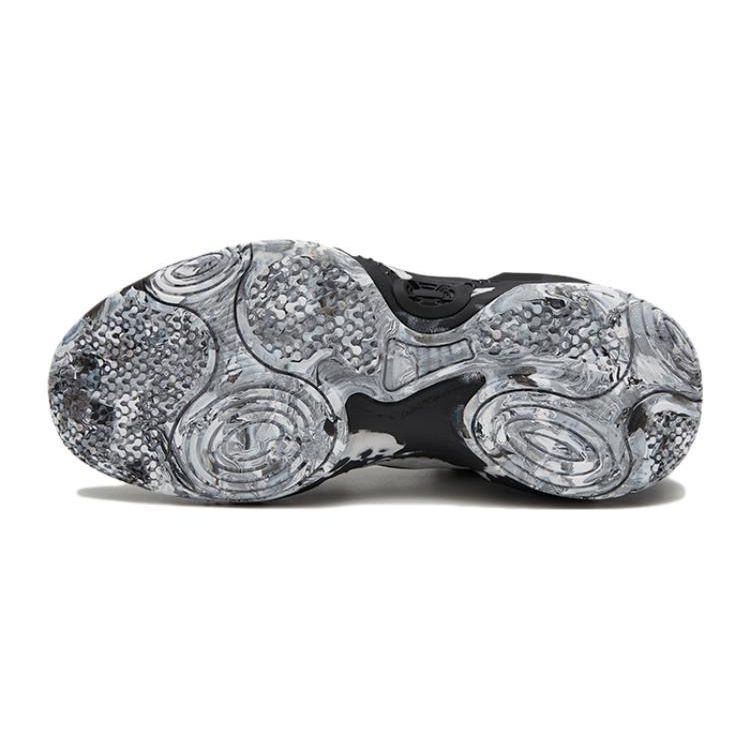 Anta Irregular 2 Comfortable Sports Non-Slip Wear-Resistant Mid-Top Kids Basketball Shoes Kids Basketball Shoes Black White 312321102H-2