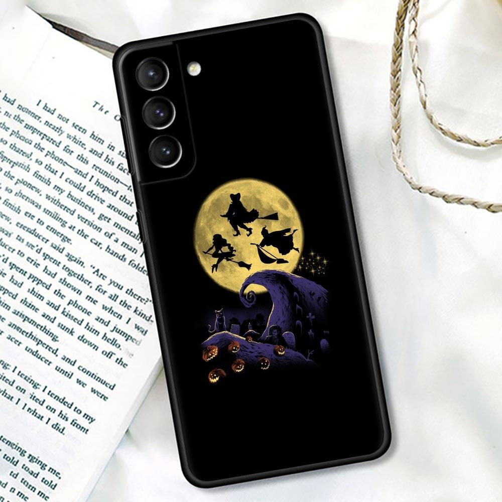 Happy Halloween S24 Ultra For Samsung Galaxy S23 Ultra S21 S20 FE S22 S10 S24 S23 Plus Case Cover Cat Bat Pumpkin Witch Castle