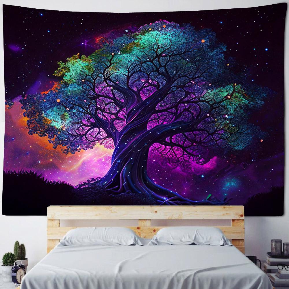 Tree Of Life Tapestry Kawaii Bedroom Decoration Mandala Home Wall Decoration Blankets Aesthetics Living Room Hanging Cloth
