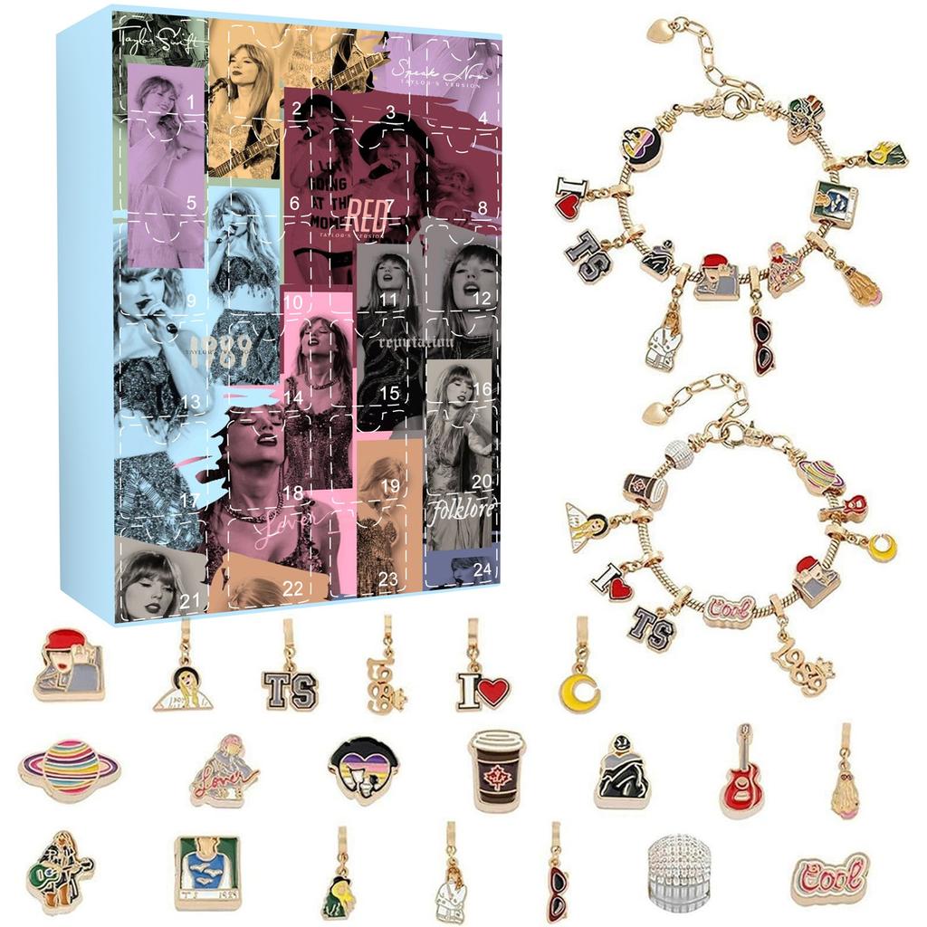 3D Stereo BlindBox Aircraft Box BlindBox Advent Calendar Pendant Bracelet 24 GridKeychain