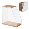 File Holder Wooden Vertical Storage Rack Desktop Organization Clear File Sorter Document Organizer Office Home Storage Rack