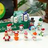 Miniature Glass Christmas Snowman Ornaments Cute Cartoon Christmas Home Desktop Decorations Landscape DIY Gifts Accessories New