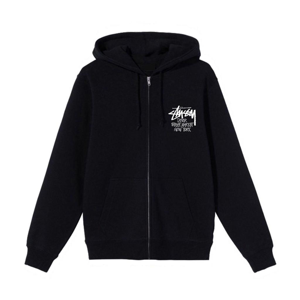 Unisex Hooded Zipper Cardigan with Label – Trendy Autumn/Winter Sweatshirt