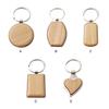 Keychain Ring Blank Wood Car Key Holder Portable Fashion Backpack Handbag Purse Keyrings Homemade DIY Handicraft