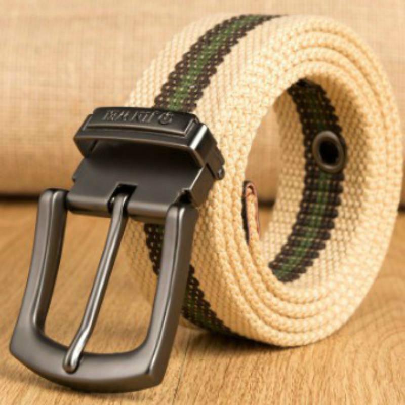 Woven Stretch Braided Elastic Leather Buckle Belt Waistband Belt Father Day Gift