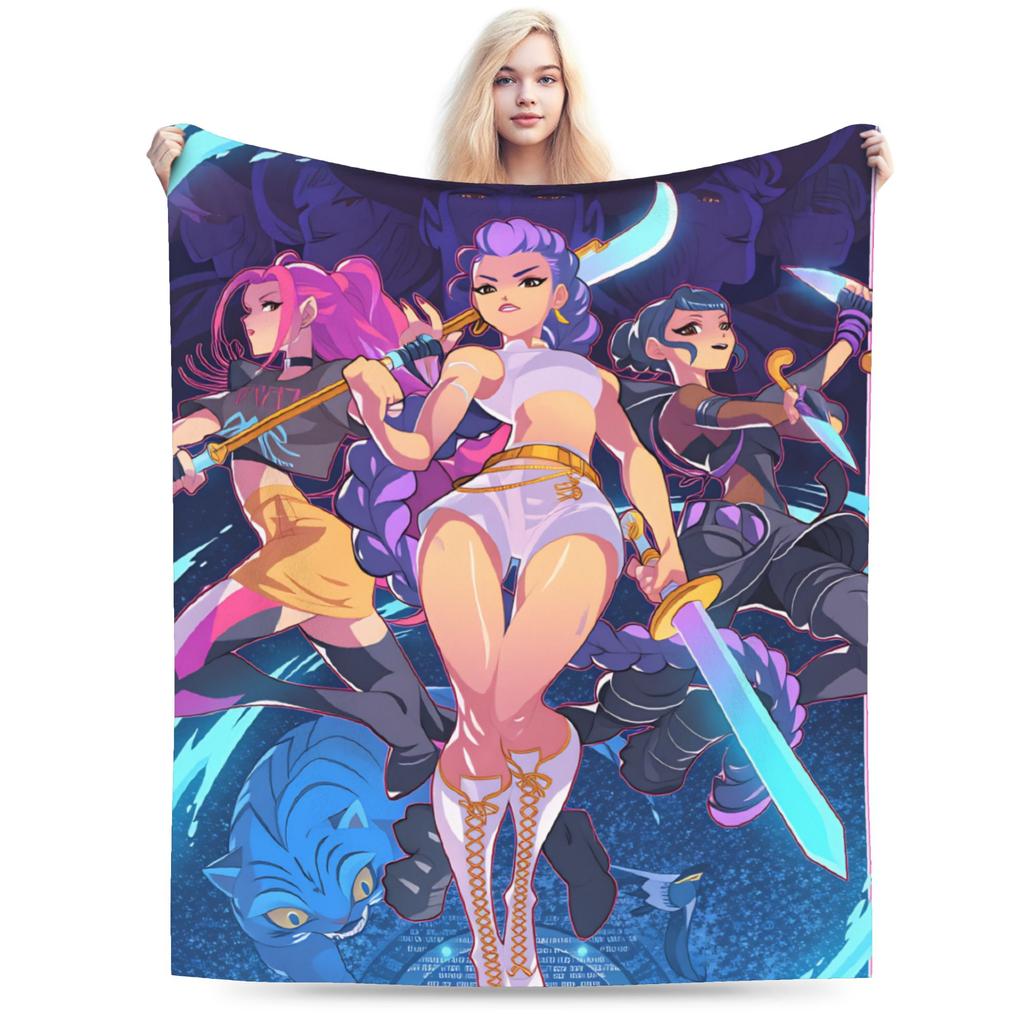 Kpop-inspired Flannel Blanket Winter Warm Soft Throw Blanket for Children Bedroom Comfortable Bedspread Sofa Bed Cover