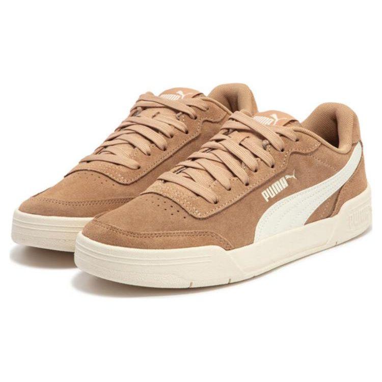 Puma Caracal Modische Low-Top-Sneaker Unisex-Sneaker Braun Weiß 370304-26