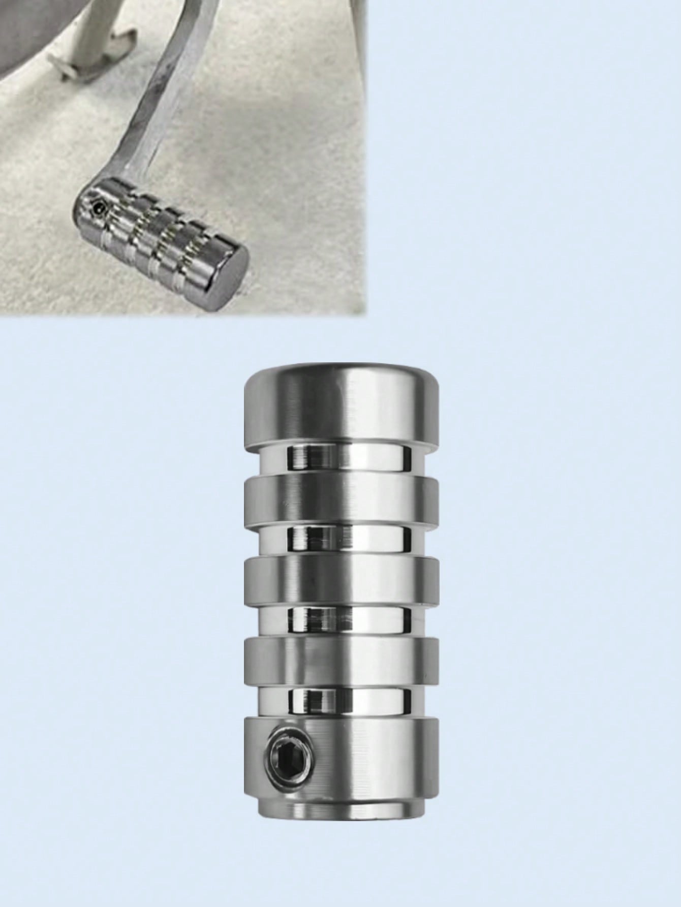 

CNC Aluminum Motorcycle Shift Lever Cover - Universal Fit for Most Motorcycles, Upgrade Bike’s Style & Handling серебряный