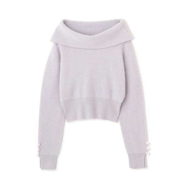 Jill by Jill Stuart Alpaca Con Lame Knit Blue Women's Sweater,