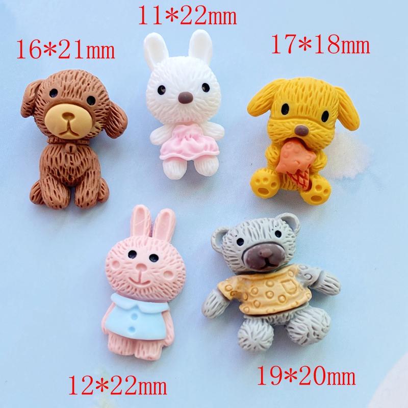 

20Pcs Mixed Mini Cute Cartoon Animals Flat Back Resin Cabochons Scrapbooking DIY Jewelry Craft Decoration Accessorie H340