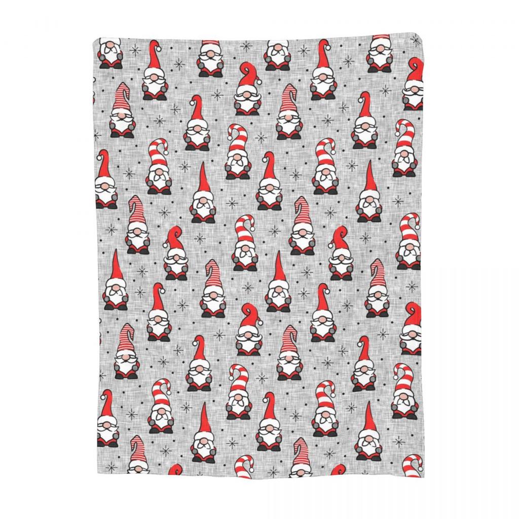 Christmas Gnome Blanket Fleece Sofa Throw Blanket Lightweight Throw Blankets for Home Bedroom Office Throws Bedspread Quilt