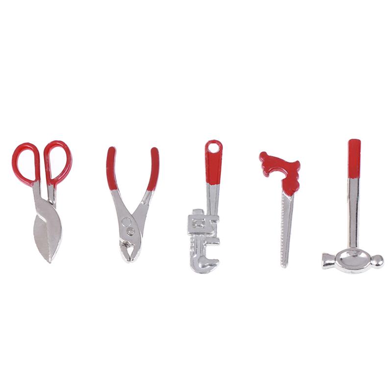 1Set 1:12 Dollhouse Miniature Toolbox Handmade Doll House Accessories Tools Sets