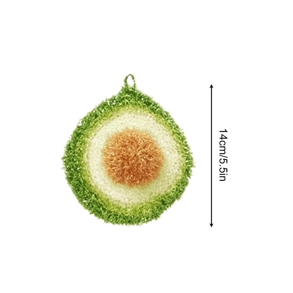 Kitchen Sponge Fruit Shaped Kitchen Sponge Set Dish Washing Cloth Cartoon Scrub Sponge Vegetable Pattern Household Sponge