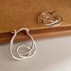New 925 Sterling Silver Geometric Earrings, Minimalist Charm Jewelry, Exquisite Birthday Gift for Women