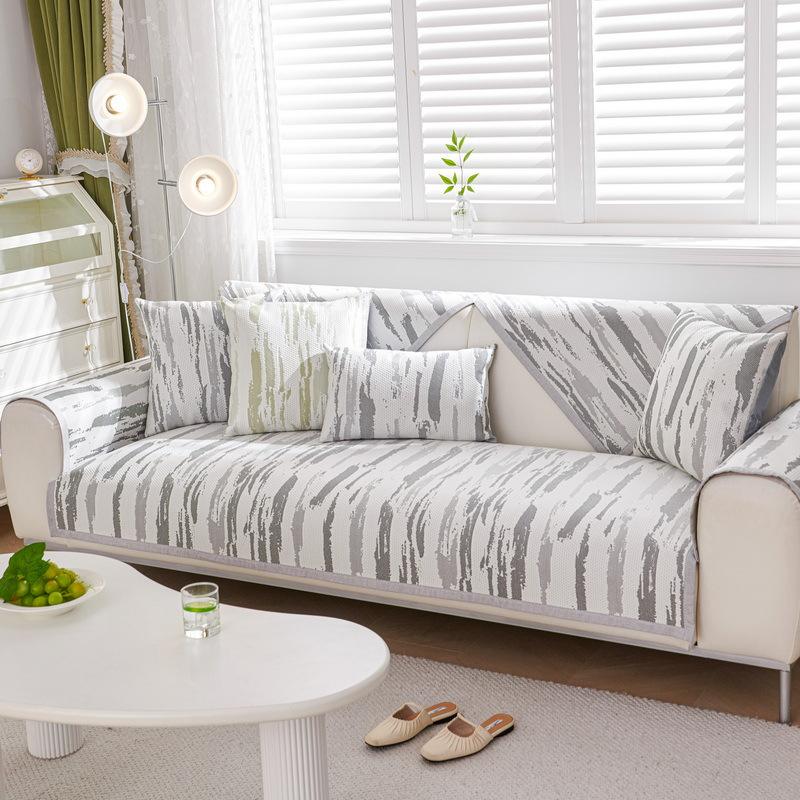 Ice Silk Sofa Cushion Summer Seat Cushion for Summer Non-Slip Leather Sofa Cover Summer Cover Cloth