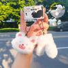 Angry Jinnew Creative Toothed Cat With Magnetic Attraction Keychain Bag Earphone