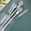 2in1 Stainless Steel Drinking Straw Spoon Yerba Mate Tea Filter Reusable Easy Cleaning Bombilla Gourd Bar Accessories with Brush