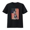 2021 New Australian Cattle Dog American Flag Version T Shirt Vintage Washed Fashion Breathable Homme Casual Soft Stretched