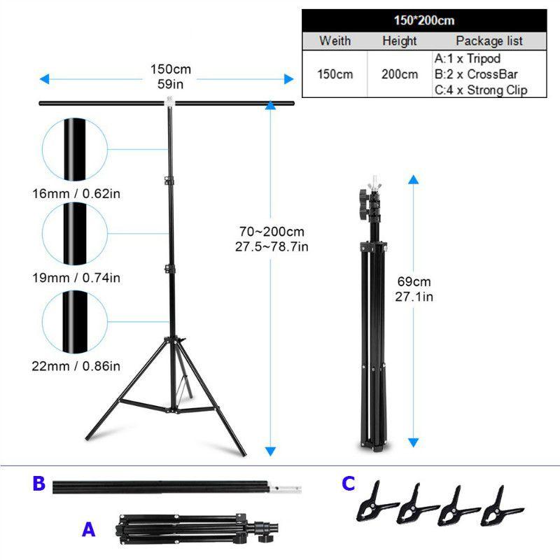 Tshape Stand Background Adjustable Telescopic Backdrop Stand Studio Video Live