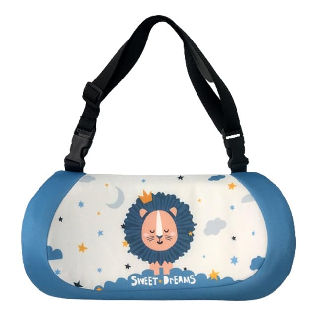GPT Car Neck Headrest Neck Memory for Car and Lion Design [Suitcase Company] Pillow, Cushion, Pad, Foam, Kids, Sleeping, Travel, Driving,