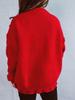 Solid color handmade pearl Christmas three-dimensional decoration plush New Year sweater Christmas sweater 3612 EMA