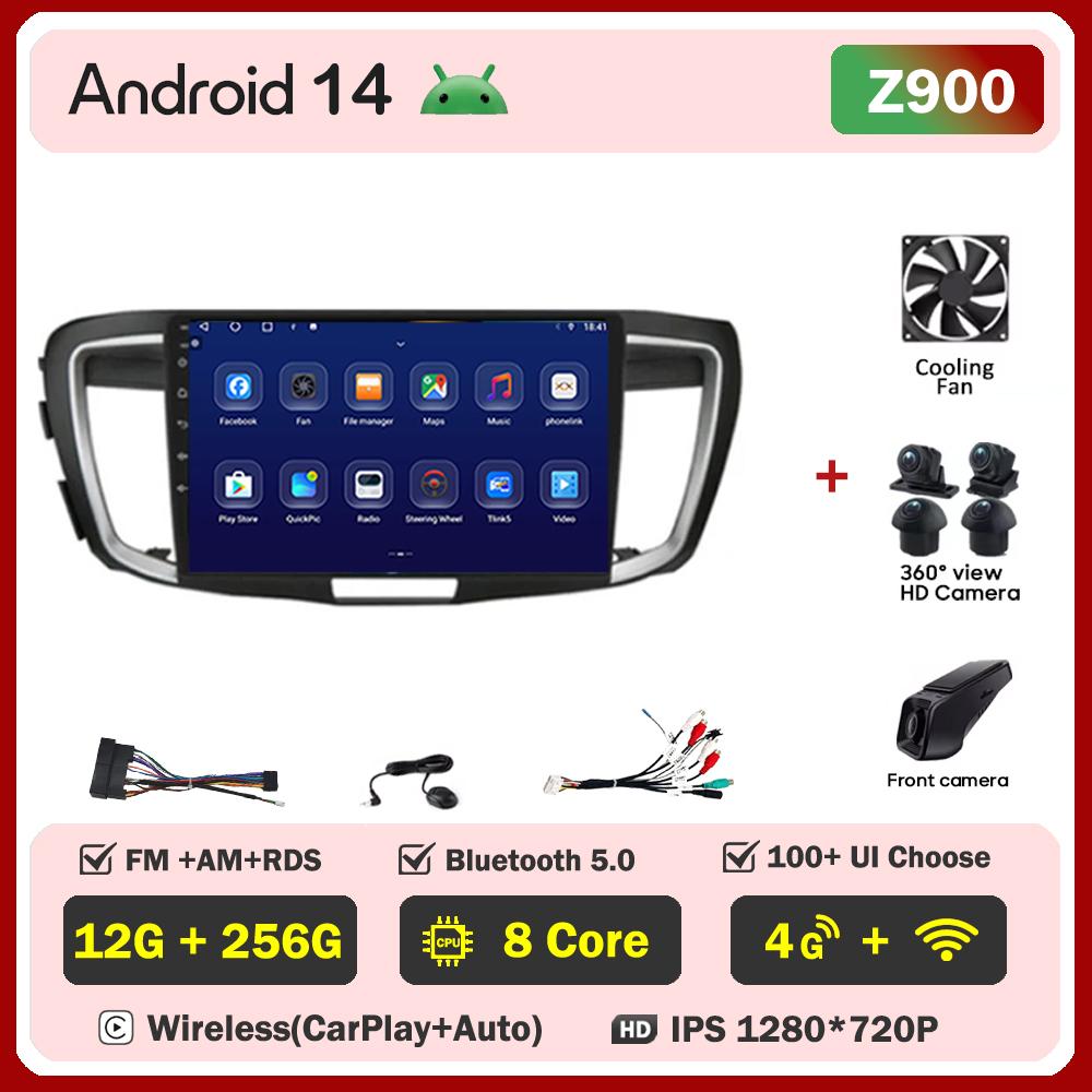 Car Multimedia Player For HondaAccord 9 2.4L 2.0L 2012-2018 Stereo Head Unit Car Radio Wireless Android Autoradio Touch Screen