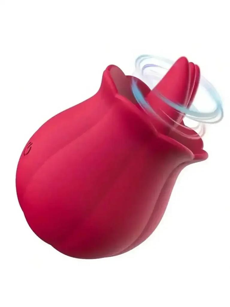 Zungenlecken Rose Blume Vibrator Erwachsene Sexspielzeuge Nippel Klitoris Orgasmus Masturbation Leckvibratoren Frauen G-Punkt Massagegerät