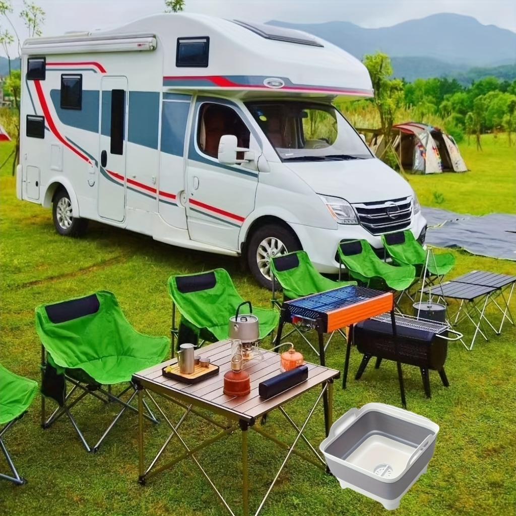 Silicone Foldable Basin with Drain Plug, Suitable for Home, Camping, Fishing, Picnic - Large Capacity, Convenient Storage Outdoor Practical Container