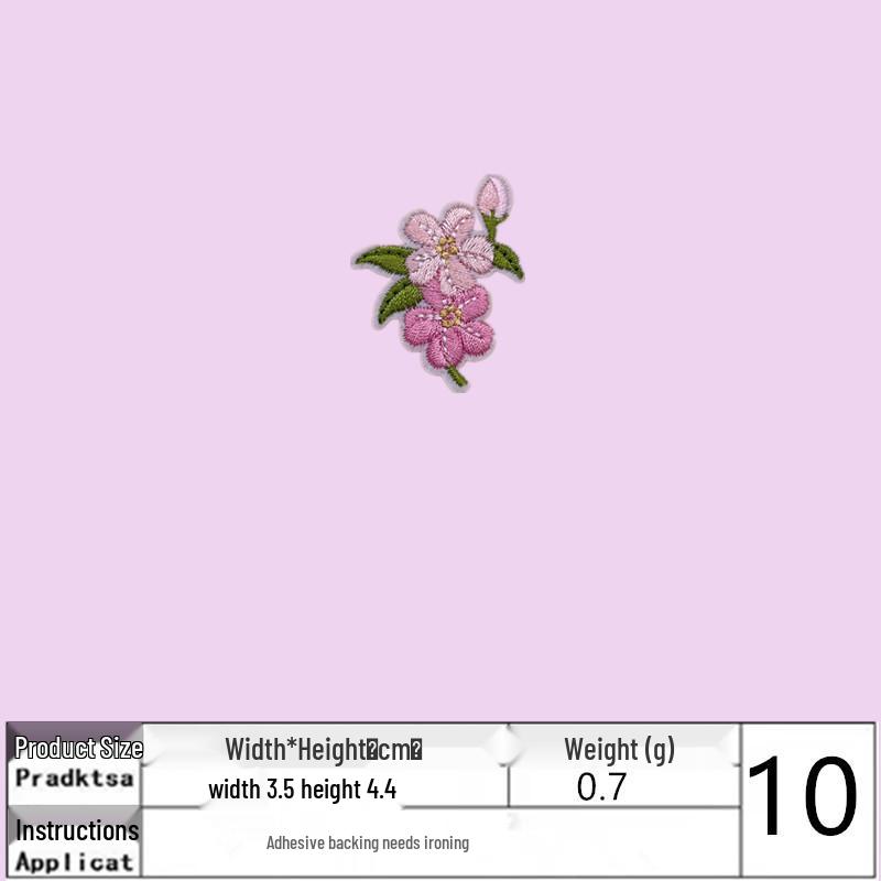 Na Yang Small Rose Embroidery Patch for Clothing - Iron-on Accessory