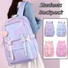 Multiple Pockets Nylon Backpack Multicolor School Backpack Fashion Students School Bag for Gift